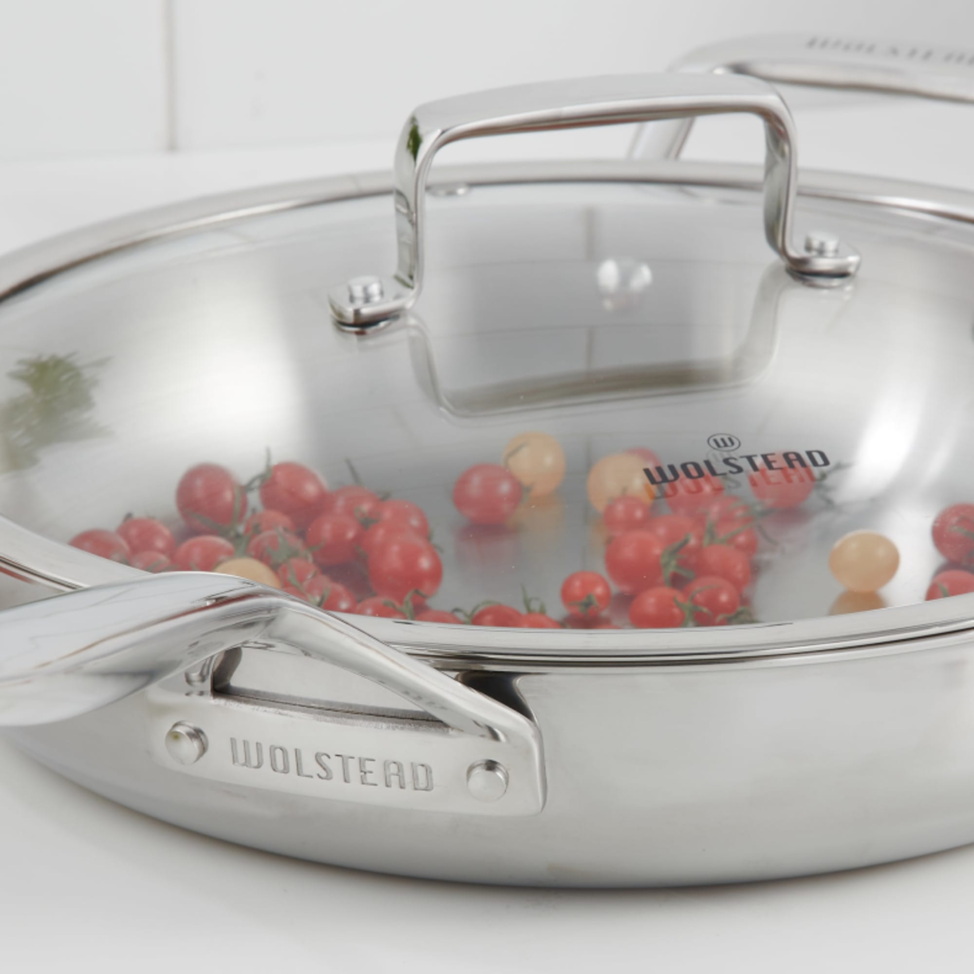 Wolstead Superior Steel Saute Pan with Lid 28cm Fast Shipping